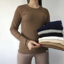 بلوز کبریتی یقه گرد کرکره ای ام جی