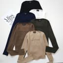 کراپ یقه خشتی آستین بلند هانا